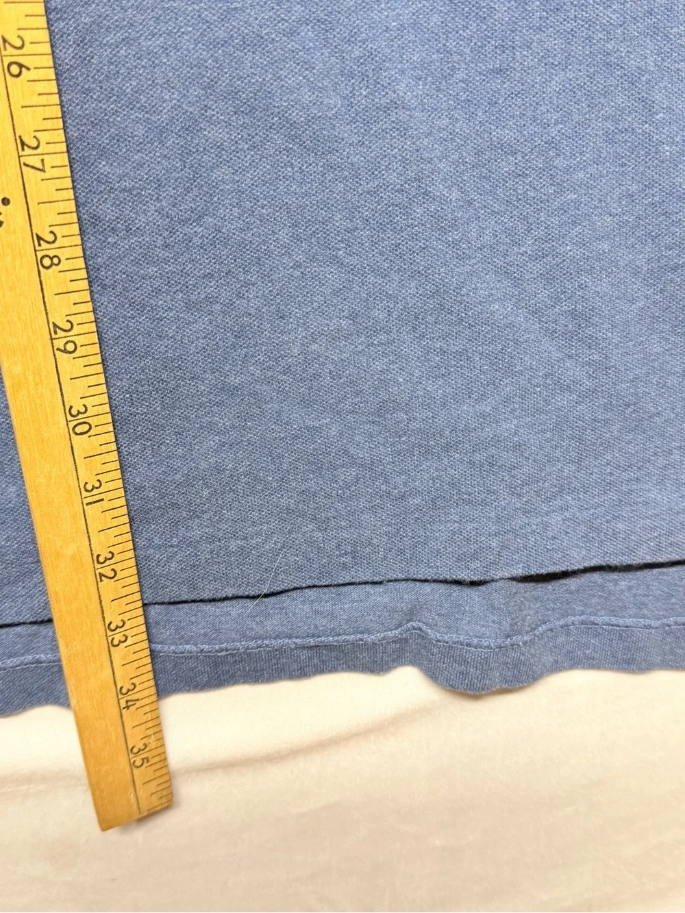 Ralph Lauren Heathered Blue Polo with Red Pony Embroidery